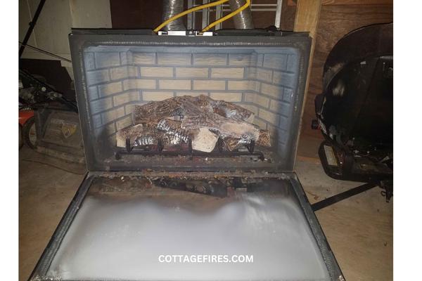 Gas fireplace smell like Burning Plastic